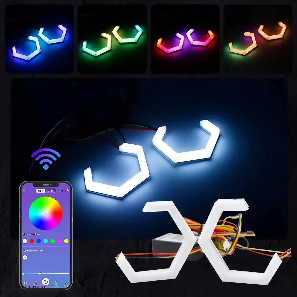 RGB LED BMWCar Headlight DRL(Angel Eye)