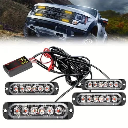 LED Car Strobe Warning Light Kit